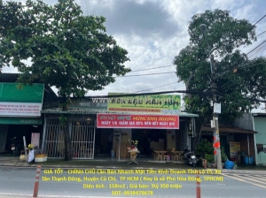 Giá tốt - chính chủ cần bán nhanh mặt tiền kinh doanh tỉnh lộ 15 huyện củ chi,