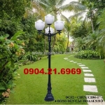 Giải pháp chiếu sáng không gian sân vườn với cột đèn sân vườn dc02 lắp đèn hoa sen phan nguyễn