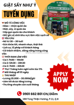 Giặt sấy như ý – tuyển dụng nữ nhân viên