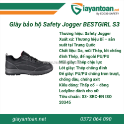 Giày bảo hộ safety jogger bestgirl s3 – bảo vệ toàn diện cho công trường và nhà máy