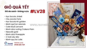Giỏ quà tết 2026- mix sẵn khay da sang trọng làm quà tết doanh nghiệp