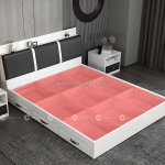 Giường ngủ gỗ công nghiệp dạng hộp bọc nệm đầu giường tinh tế