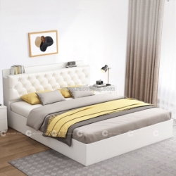 Giường ngủ gỗ công nghiệp dạng hộp có bọc nệm đầu giường