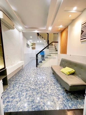 Hẻm thông phan văn trị p.11 bình thạnh - 30m ra mặt tiền - 4 tầng btct 5pn mới