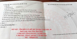 Hot hot - cần bán 2 lô đất đẹp tại xóm long xuân, xã bạch long, giao thủy, nam