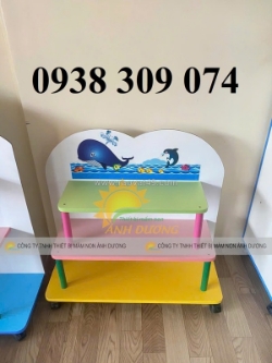 Kệ góc chơi mầm non, kệ cá nhân mầm non, kệ nhà trẻ