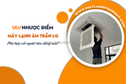 Không gian phù hợp sử dụng và lắp đặt máy lạnh âm trần lg