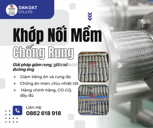 Khớp nối mềm inox – giải pháp chống rung, bù giãn nở cho đường ống
