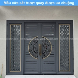 Lắp đặt cửa cổng sắt trượt quay giá tốt tphcm