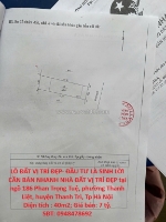 Lô đất vị trí đẹp- đầu tư là sinh lời cần bán nhanh nhà đất vị trí đẹp tại