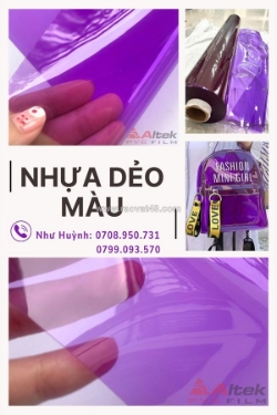 Màng nhựa pvc dẻo trong suốt nhiều màu