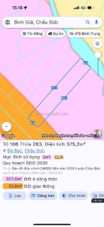 Mặt tiền bình giã đá bạc đất thuộc đá bạc nay là xã nghĩa thành tphcm.15x45.