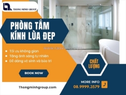 Nâng tầm không gian sống với phòng tắm kính lùa đẹp hiện đại