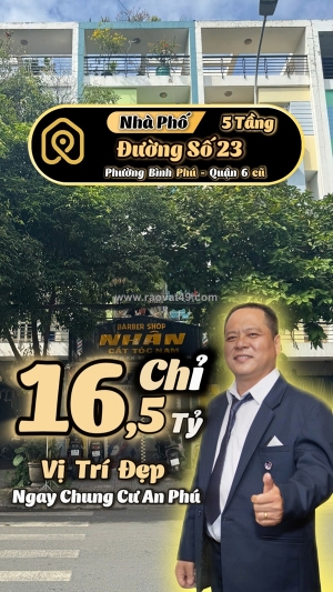 💎nhà 5 tầng – mặt tiền đường 23 – ngay chung cư an phú – giá 16,5 tỷ -
