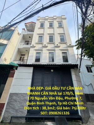 Nhà đẹp- giá đầu tư cần bán nhanh căn nhà tại phường 7, quận bình thạnh