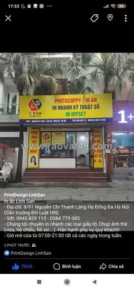 Nhượng lại mặt bằng - vị trí đẹp tại láng hạ, đống đa, hà nội!