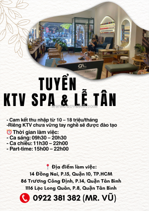 Qv spa – tuyển kỹ thuật viên spa