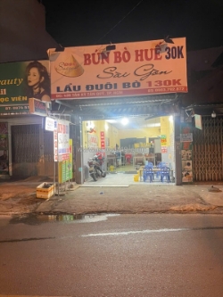 Sang quán bún bò – lẩu đuôi bò  tân phú  giá sang: 50 triệu