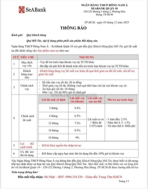 Seabank – hỗ trợ mua nợ & giảm lãi suất cho khách hàng đang vay