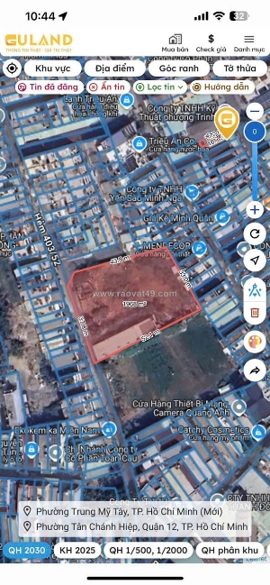 Siêu phẩm đất góc 2 mặt tiền – lô lớn hiếm có ngay huỳnh thị hai, tân chánh