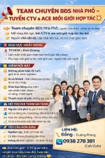 Team chuyên bđs nhà phố – tuyển ctv & ace môi giới hợp tác