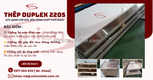 Thép duplex 2205 – sức mạnh gấp đôi cho công trình bền vững