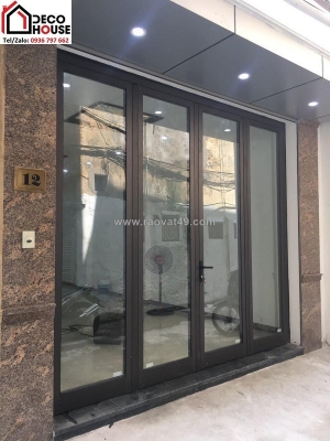 Thi công cửa nhôm hệ 55 vát cạnh trọn gói: gồm đo, thiết kế, lắp đặt gì?