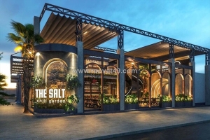 Thiết kế quán cafe khung thép tiền chế