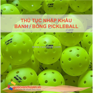 Thủ tục nhập khẩu bóng pickleball