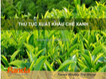 Thủ tục xuất khẩu chè xanh