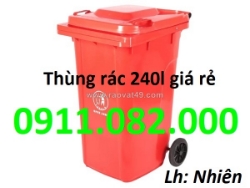 Thùng rác 240 lít giá rẻ tại vĩnh long, thùng rác 240 lít hàng mới 100%- lh 0911082000
