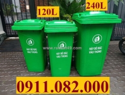Thùng rác 60 lít giá rẻ- thùng rác nhựa 120l 240l giá sỉ đại lý- lh 0911082000