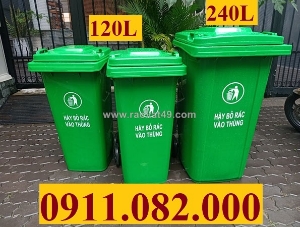 Thùng rác 60 lít giá rẻ- thùng rác nhựa 120l 240l giá sỉ đại lý- lh 0911082000