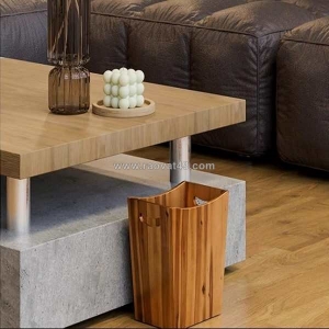 Thùng rác gỗ trong nhà chất lượng cao đảm bảo an toàn – rtrg00009