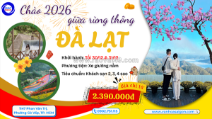 Tour đà lạt 3n3đ - tết dương lịch - sgc tourist