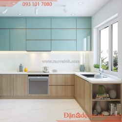 Tủ bếp đẹp vũng tàu - mdf phủ laminate