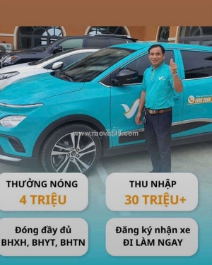 Tuyển tài xế xe xanh sm chế độ cao, đảm bảo thu nhập ổn định