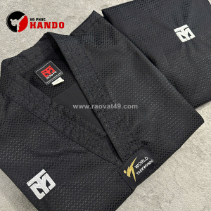 Võ phục taekwondo full đen nguyên bộ