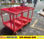 Xe đẩy 2 ngăn, xe đẩy dụng cụ 2 tầng, 2 ngăn