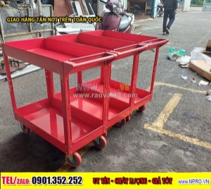 Xe đẩy 2 ngăn, xe đẩy dụng cụ 2 tầng, 2 ngăn