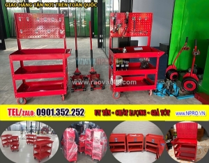 Xe đẩy dụng cụ, kệ đựng đồ nghề 3 ngăn( 3 tầng) tại npro