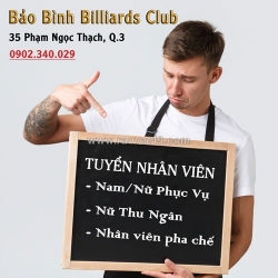Câu lạc bộ bida bảo bình tuyển dụng - cơ hội việc làm full-time và part-time