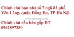 Chính chủ bán nhà số 7 ngõ 82 phố yên lãng, quận đống đa, tp hà nội