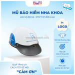 In logo nha khoa lên mũ bảo hiểm để tặng khách hàng