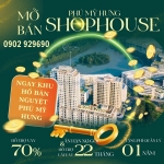 Lần đầu tiên chủ đầu tư phú mỹ hưng mở bán shophouse ngay khu hồ bán nguyệt phú