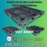 Pallet nhựa màu đen 1300×1100: lựa chọn tối ưu cho hàng hóa cồng kềnh