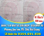 Bán 2 lô đất vị trí đẹp tại phường quý sơn thị xã chũ bắc giang