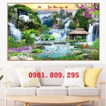 Gạch 3d phong cảnh , gạch tranh thác nước hn999