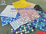 Gạch mosaic thủy tinh & gạch vảy cá ốp lát trang trí nhà bếp
