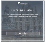 Giá cước vận chuyển hàng air từ việt nam đi italy